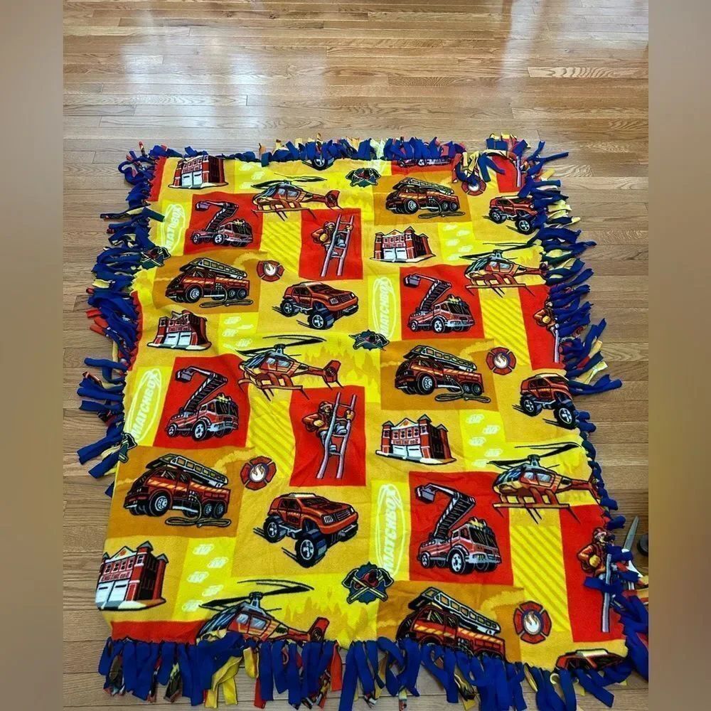 Firetruck Fireman Kids Blanket